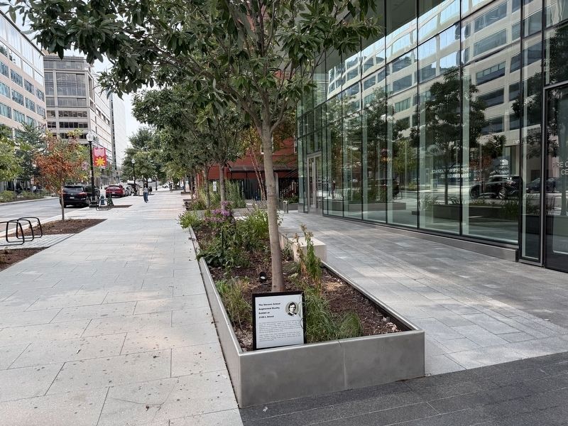 The Stevens School Augmented Reality Exhibit at 2100 L Street Marker. Click for full size. The Stevens School Augmented Reality Exhibit at 2100 L Street Marker image. Click for full size.