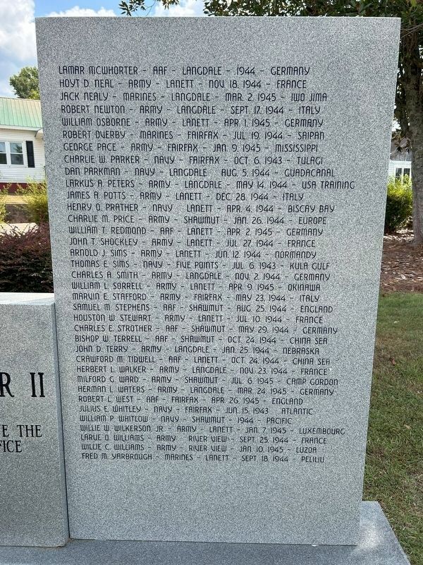 Langdale Veterans Memorial image. Click for full size.