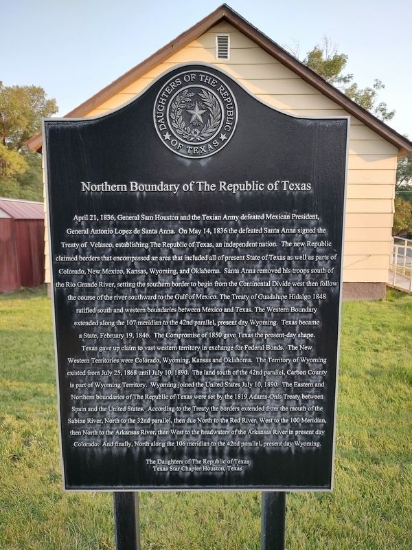 Northern Boundary of the Republic of Texas Marker image. Click for full size.