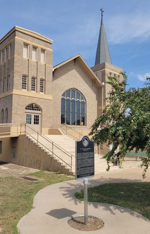 St. Olaf Lutheran Church and Marker. Click for full size. St. Olaf Lutheran Church and Marker image. Click for full size.