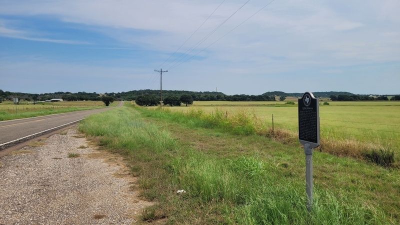 The view of the Cleng Peerson Marker along the street image. Click for full size.