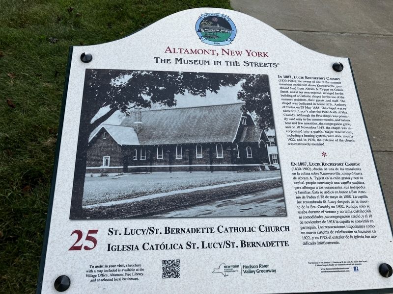 St. Lucy/St. Bernadette Catholic Church / Iglesia Catolica St. Lucy/St. Bernadette Marker image. Click for full size.