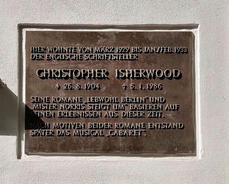 Christopher Isherwood Marker image. Click for full size.