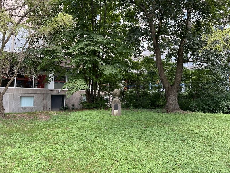 Site of the Gymnasium and Convocation Hall of the Ontario Agricultural College Marker. Click for full size. Site of the Gymnasium and Convocation Hall of the Ontario Agricultural College Marker image. Click for full size.