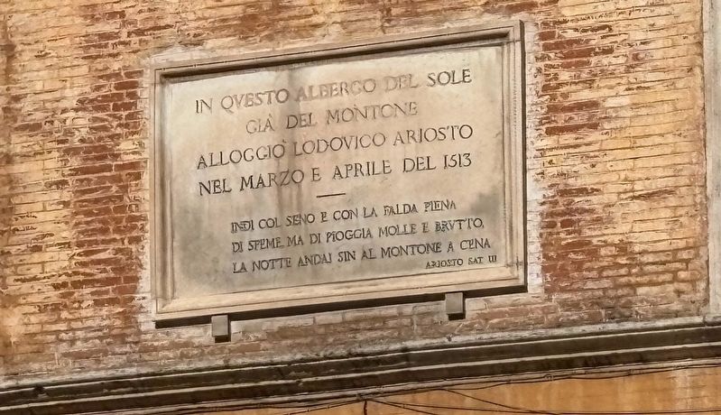 Lodovico Ariosto Marker. Click for full size. Lodovico Ariosto Marker image. Click for full size.