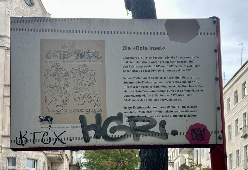 Die »Rote Insel« / The “Red Island” Marker - rear side. Click for full size. Die »Rote Insel« / The “Red Island” Marker - rear side image. Click for full size.