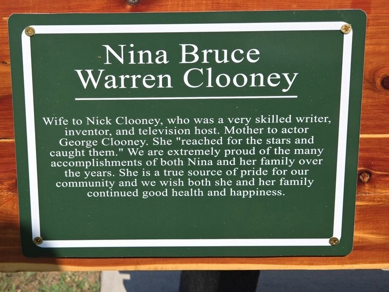 Nina Bruce Warren Clooney Marker image. Click for full size.