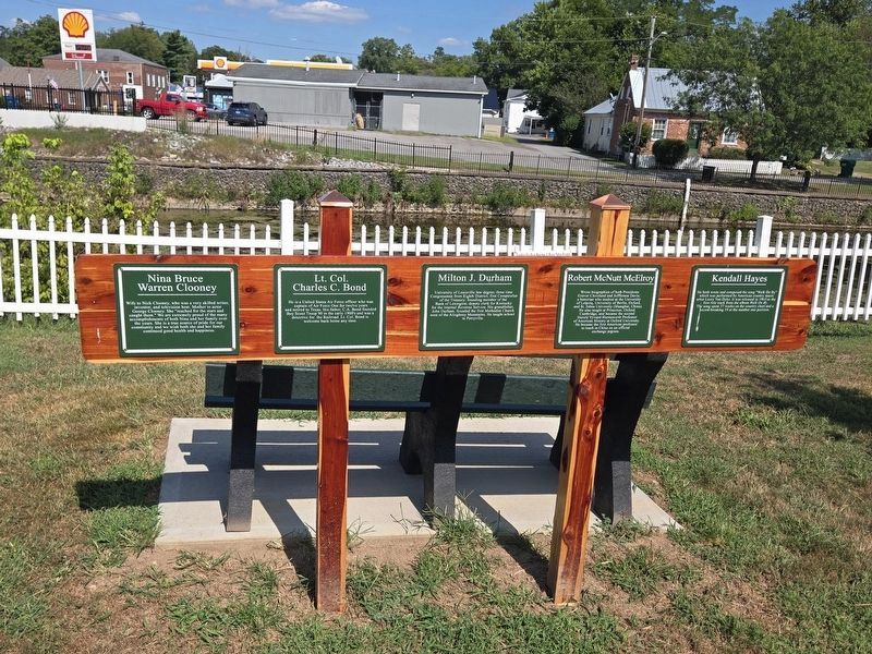 Nina Bruce Warren Clooney Marker, part of a series of markers at the far left image. Click for full size.
