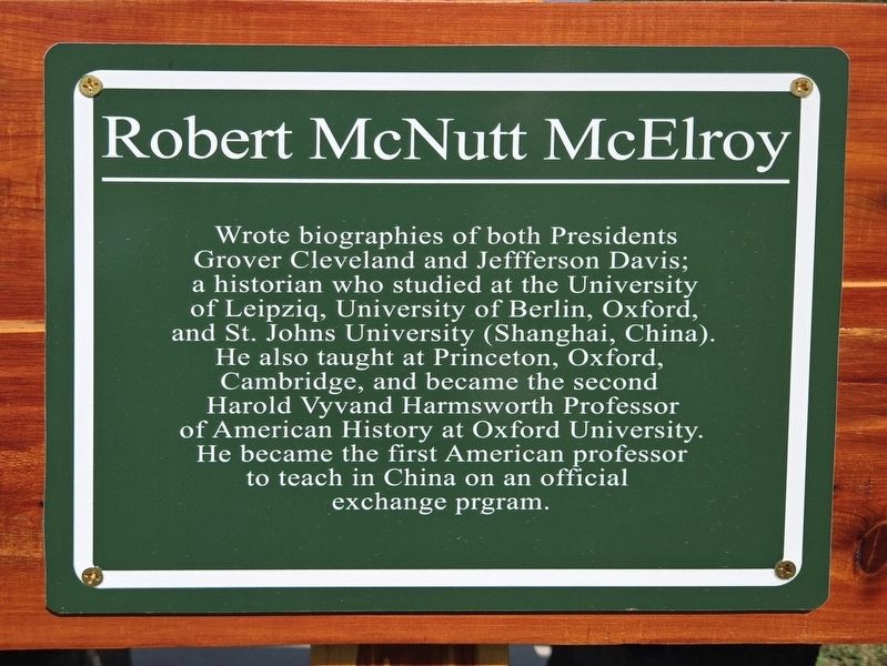 Robert McNutt McElroy Marker image. Click for full size.