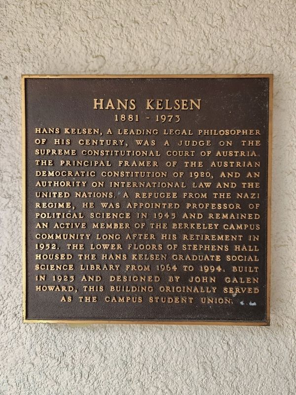 Hans Kelsen Marker image. Click for full size.