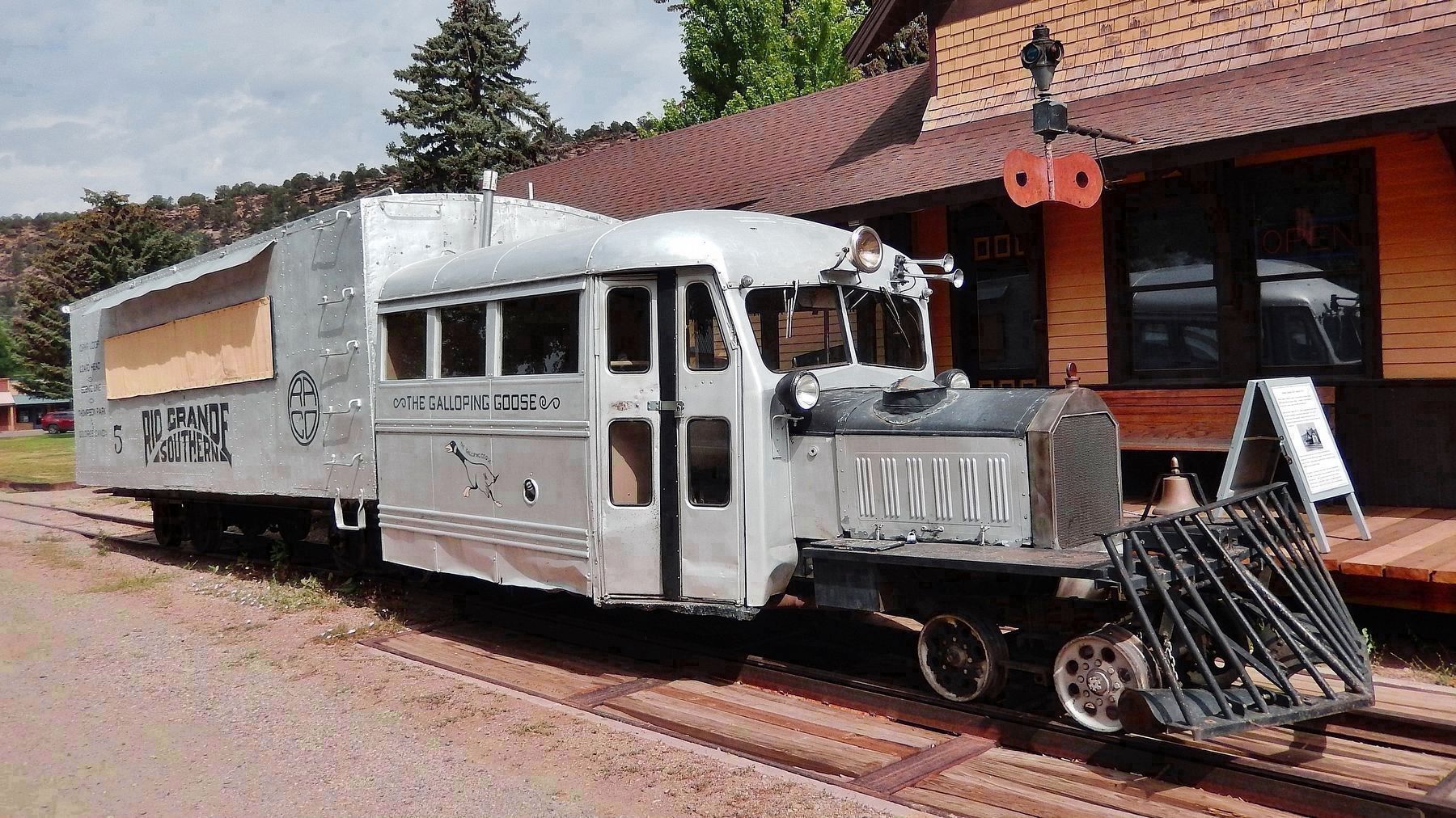 Galloping Goose #5: School bus body, G.M.C. truck engine, and a boxcar repurposed to haul tourists!. Click for full size. Galloping Goose #5: School bus body, G.M.C. truck engine, and a boxcar repurposed to haul tourists! image. Click for full size.