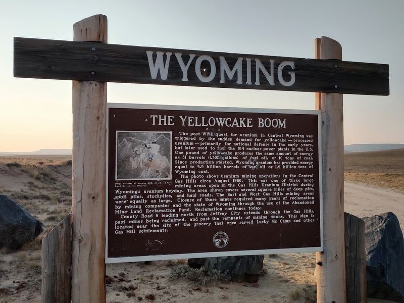The Yellowcake Boom Marker. Click for full size. The Yellowcake Boom Marker image. Click for full size.
