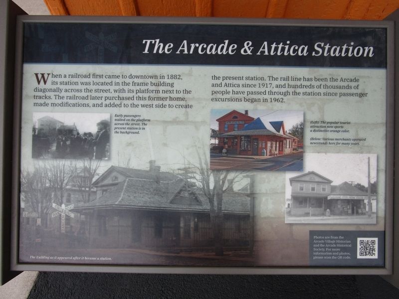The Arcade & Attica Station Marker image. Click for full size.