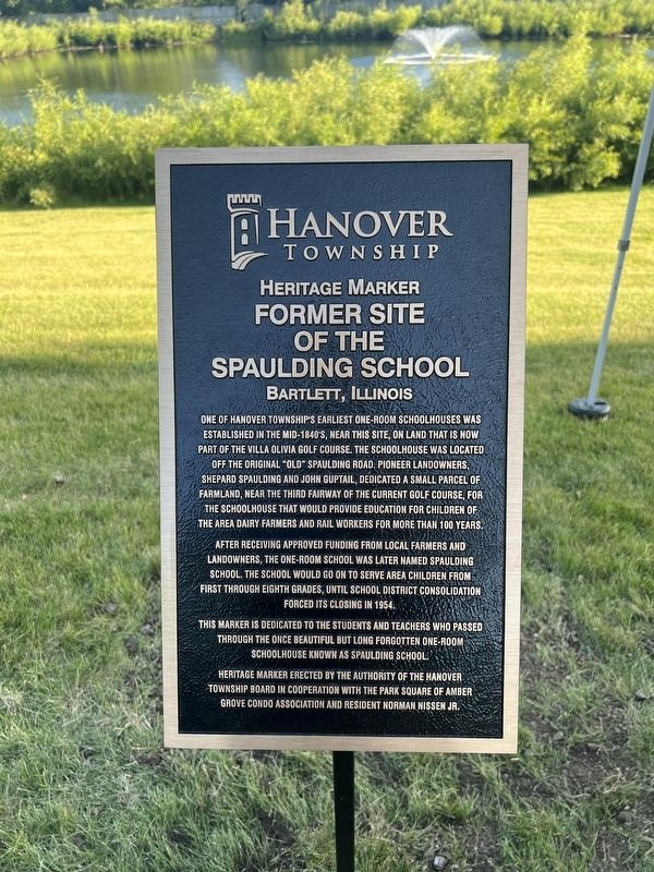 Old Spaulding School Marker. Click for full size. Old Spaulding School Marker image. Click for full size.