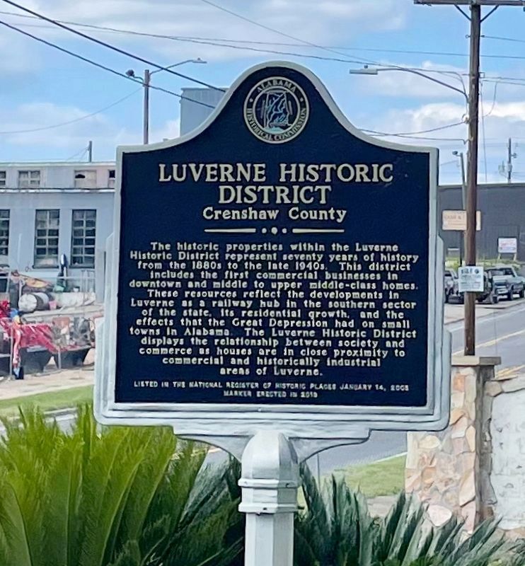 Luverne Historic District Marker. Click for full size. Luverne Historic District Marker image. Click for full size.