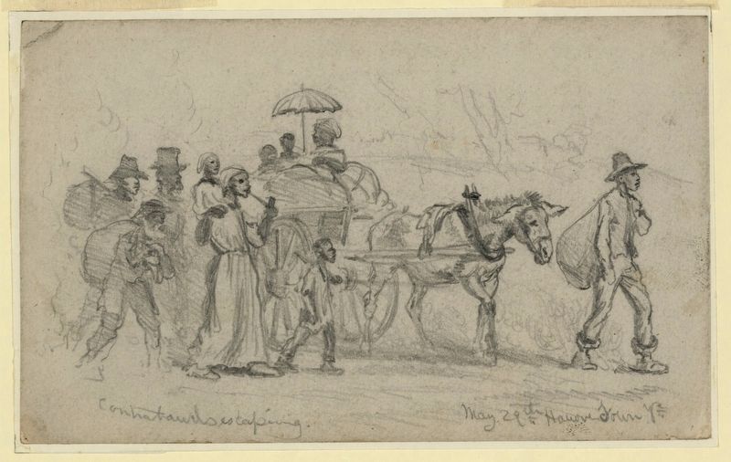 Contrabands Escaping. Click for full size. Contrabands Escaping image. Click for full size.