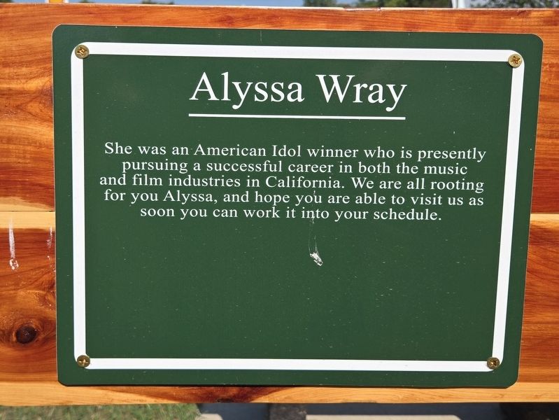 Alyssa Wray Marker image. Click for full size.