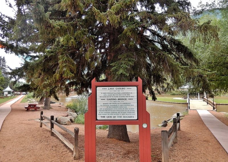 Lake Gazebo & Gazebo Bridge Marker image. Click for full size.