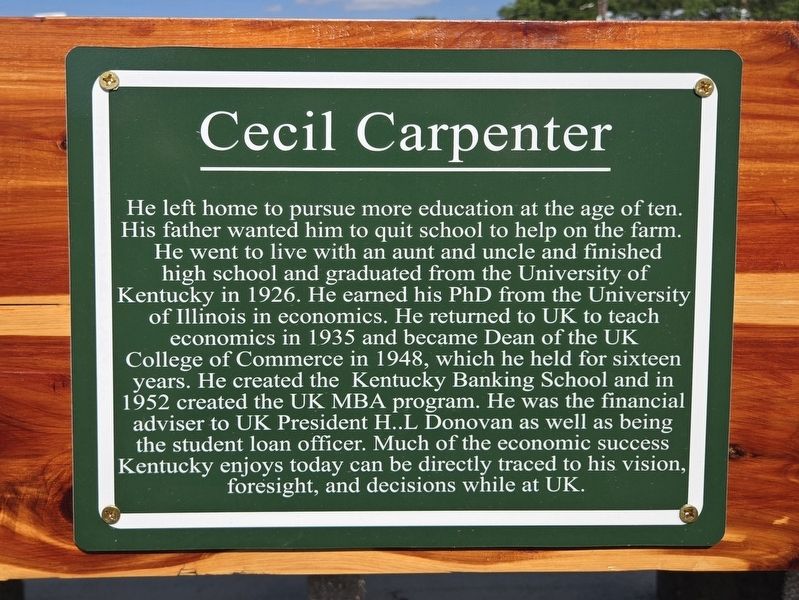 Cecil Carpenter Marker. Click for full size. Cecil Carpenter Marker image. Click for full size.