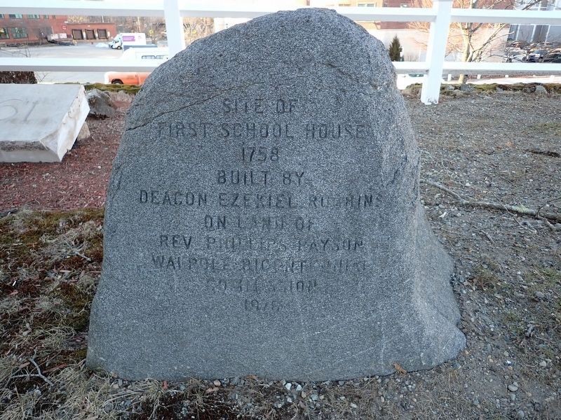 Site of First School House Marker image. Click for full size.