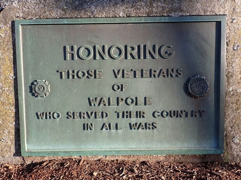 Veterans of Walpole Memorial Marker image. Click for full size.