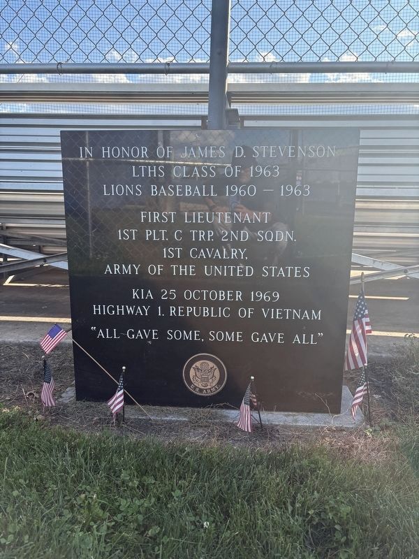 James D. Stevenson Memorial. Click for full size. James D. Stevenson Memorial image. Click for full size.