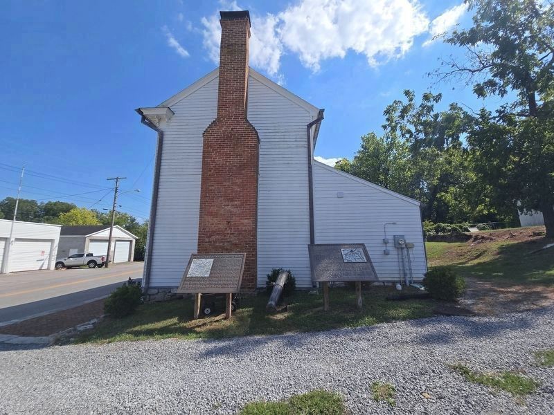 Wide view of The Battle of Perryville Marker next to Bragg's Invasion of Kentucky Marker image. Click for full size.