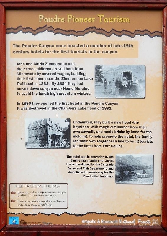 Poudre Pioneer Tourism Marker. Click for full size. Poudre Pioneer Tourism Marker image. Click for full size.