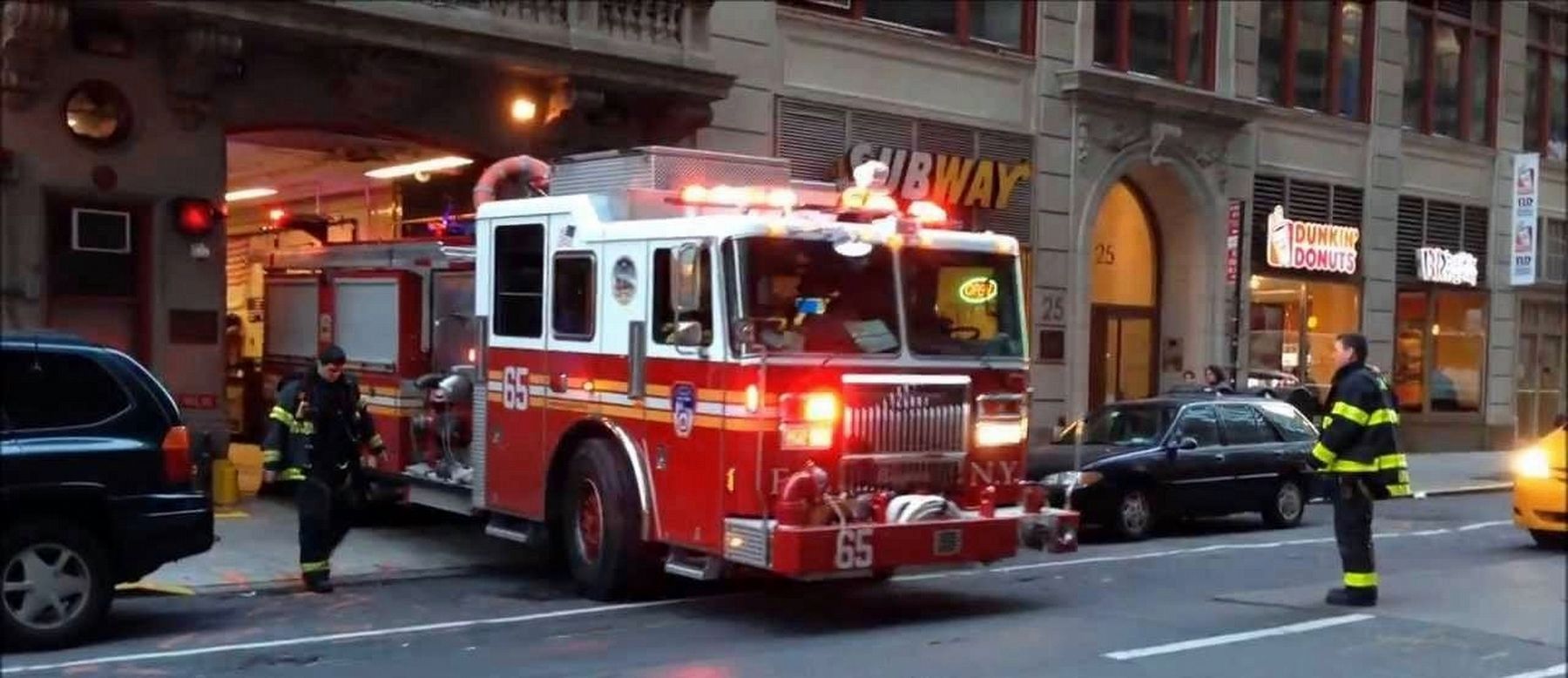 Engine Company 65 responding to a call. Click for full size. Engine Company 65 responding to a call image. Click for full size.