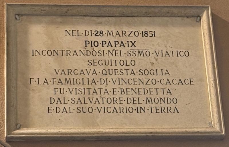 Pio Papa IX / Pope Pius IX Marker. Click for full size. Pio Papa IX / Pope Pius IX Marker image. Click for full size.