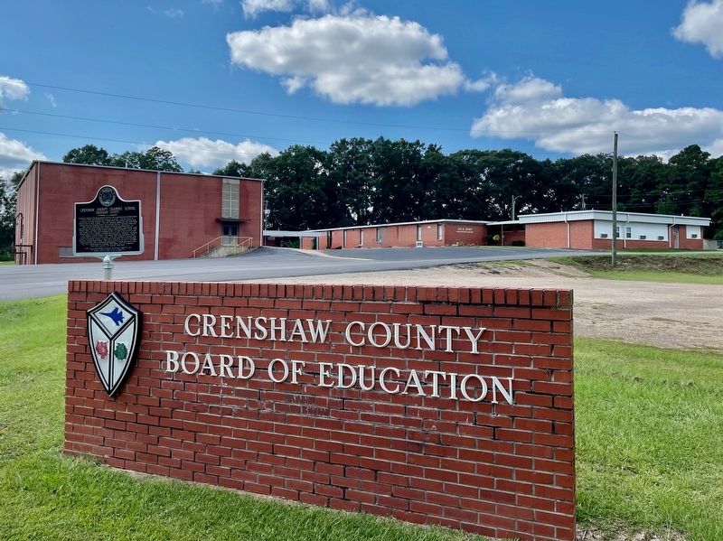 Crenshaw County Training School Marker. Click for full size. Crenshaw County Training School Marker image. Click for full size.