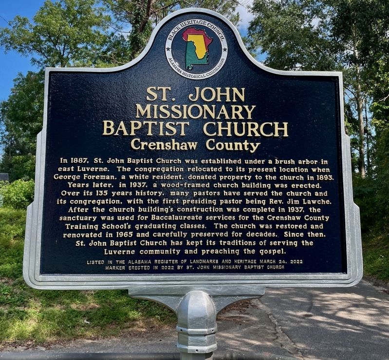 St. John Missionary Baptist Church Marker. Click for full size. St. John Missionary Baptist Church Marker image. Click for full size.