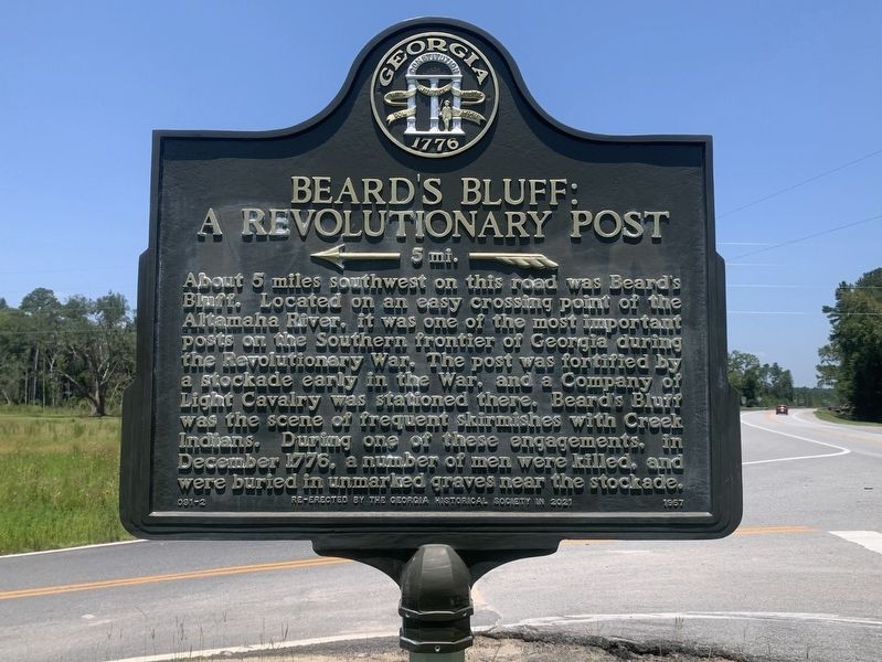 Beard's Bluff A Revolutionary Post 5 mi. Marker. Click for full size. Beard's Bluff A Revolutionary Post 5 mi. Marker image. Click for full size.