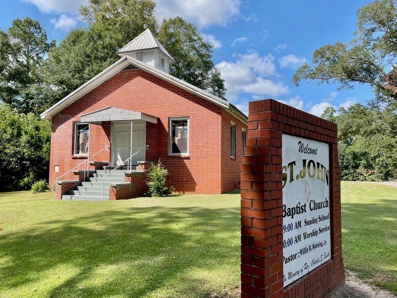 St. John Missionary Baptist Church & Marker. Click for full size. St. John Missionary Baptist Church & Marker image. Click for full size.