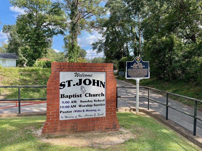 St. John Missionary Baptist Church Marker. Click for full size. St. John Missionary Baptist Church Marker image. Click for full size.