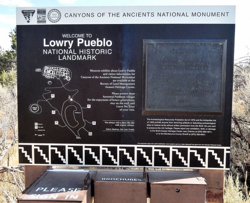 Lowry Ruin Marker & Kiosk image. Click for full size.