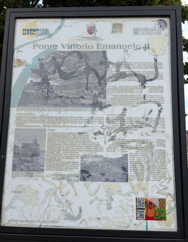 Ponte Vittorio Emanuele II Marker. Click for full size. Ponte Vittorio Emanuele II Marker image. Click for full size.
