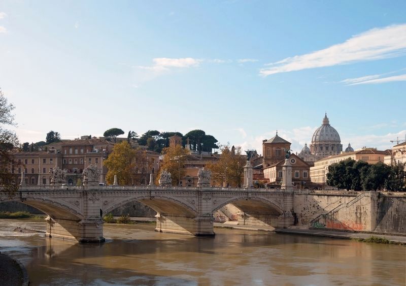 Ponte Vittorio Emanuele II with St. Peter's in the background. Click for full size. Ponte Vittorio Emanuele II with St. Peter's in the background image. Click for full size.