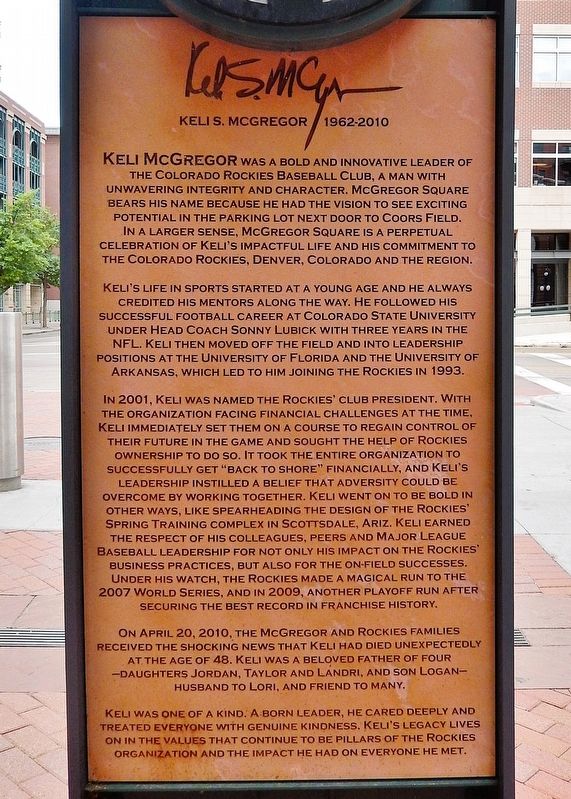 Keli S. McGregor Marker. Click for full size. Keli S. McGregor Marker image. Click for full size.