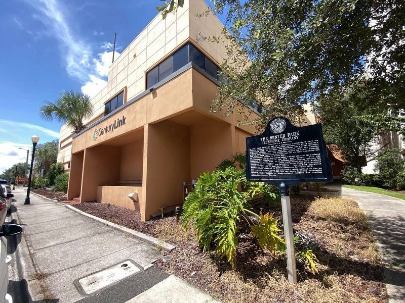 The Winter Park Telephone Company Marker. Click for full size. The Winter Park Telephone Company Marker image. Click for full size.