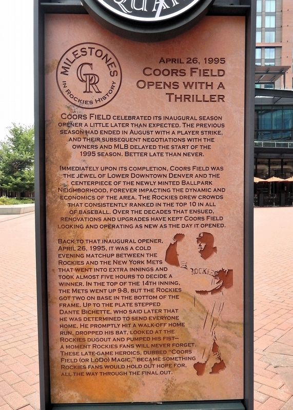 Coors Field Opens with a Thriller Marker image. Click for full size.