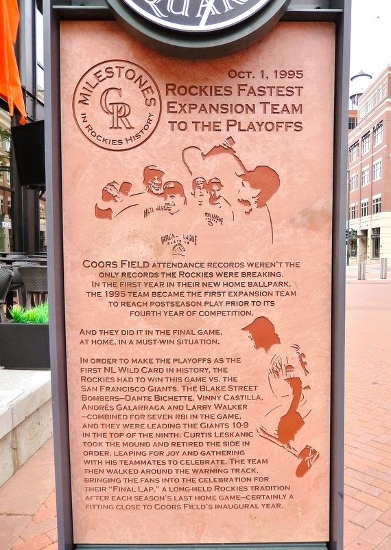 Rockies Fastest Expansion Team to the Playoffs Marker image. Click for full size.