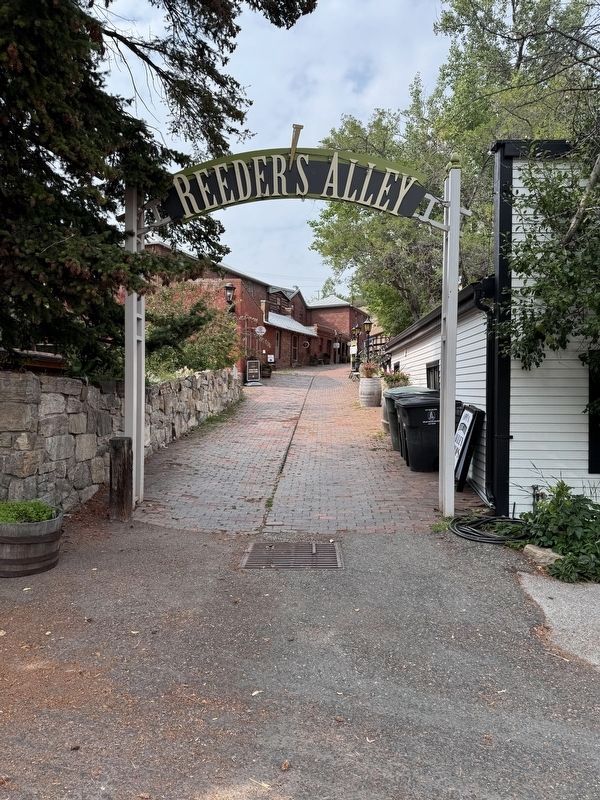 Reeder's Alley Entrance Sign. Click for full size. Reeder's Alley Entrance Sign image. Click for full size.