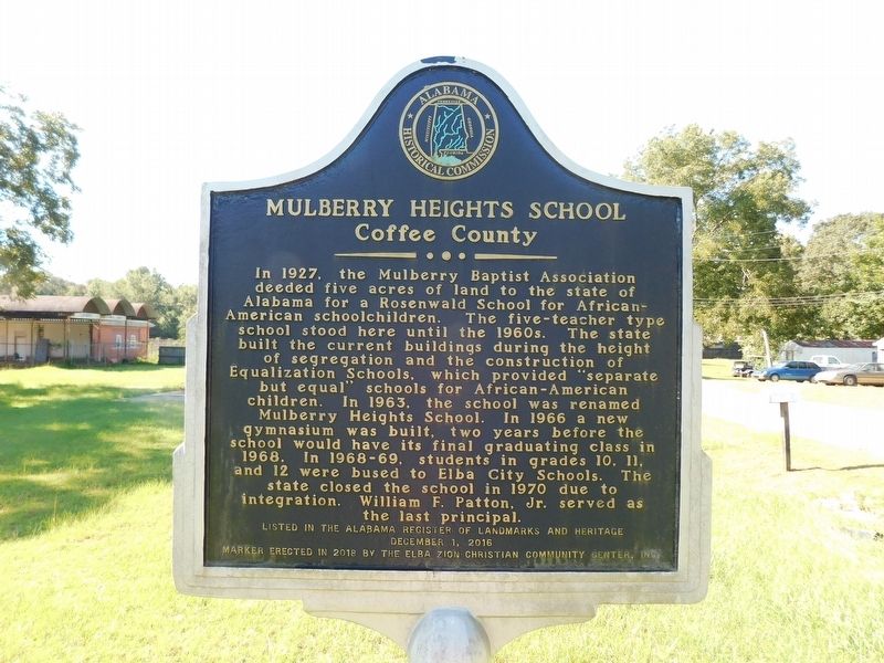 Mulberry Heights School Marker. Click for full size. Mulberry Heights School Marker image. Click for full size.