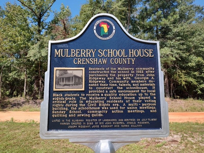 Mulberry Schoolhouse Marker image. Click for full size.
