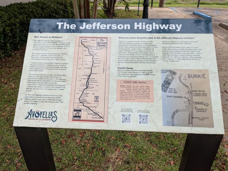 The Jefferson Highway Marker. Click for full size. The Jefferson Highway Marker image. Click for full size.