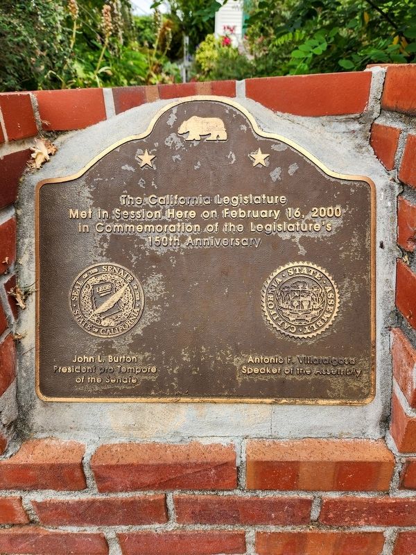 Commemoration of California Legislature in Session Marker image. Click for full size.