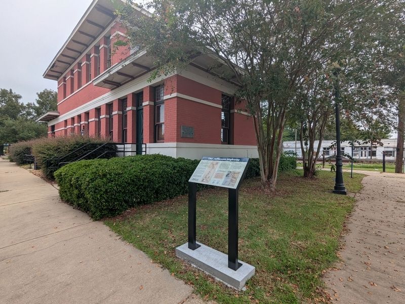 The Jefferson Highway Marker. Click for full size. The Jefferson Highway Marker image. Click for full size.
