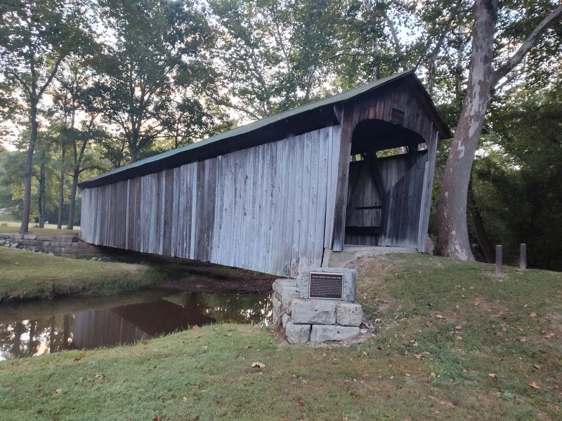 Johnson's Mill/Salt Creek Covered Bridge Marker. Click for full size. Johnson's Mill/Salt Creek Covered Bridge Marker image. Click for full size.