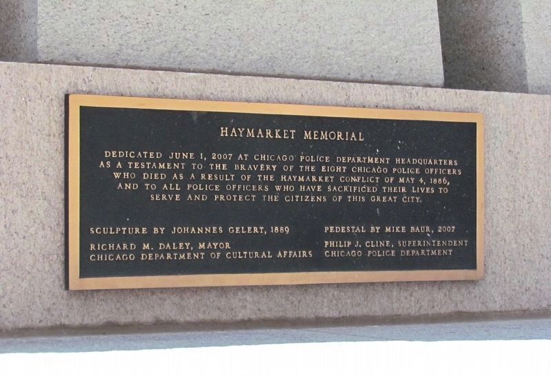 Haymarket Police Memorial dedication plaque. Click for full size. Haymarket Police Memorial dedication plaque image. Click for full size.